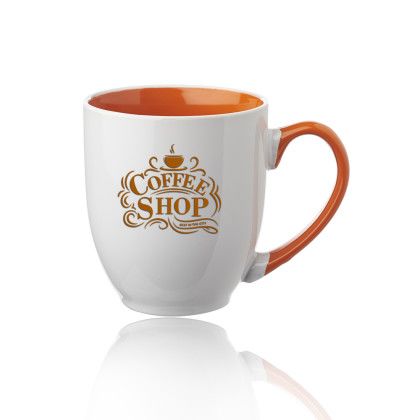 16 oz. Miami Two-Tone Personalized Bistro Mugs - Orange 16 oz. Miami Two-Tone Personalized Bistro Mugs - Orange