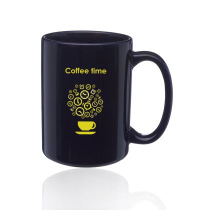 15 oz. Large El Grande Personalized Mugs - Cobalt Blue
