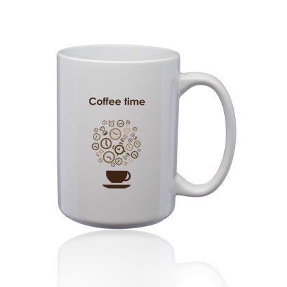 15 oz. Large El Grande Personalized Mugs - White