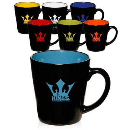 12 oz. Two-Tone Latte Custom Mugs  - All Colors