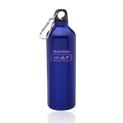 Custom 24 oz. Aluminum Water Bottles - Metallic Blue