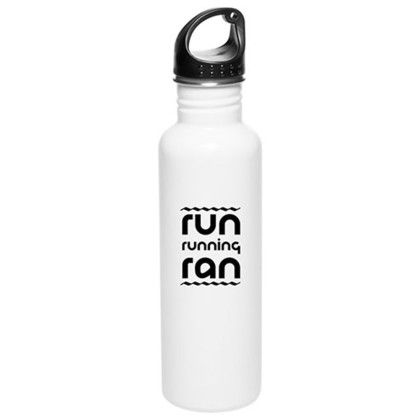 26 oz. Stainless Sports Water Bottles - White