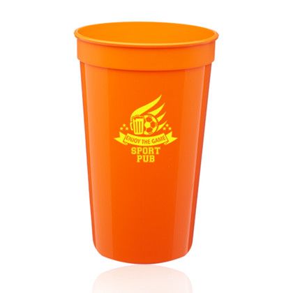 22 oz. Plastic Stadium Cups - Orange
