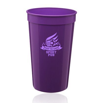 22 oz. Plastic Stadium Cups - Purple