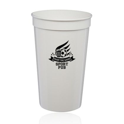 22 oz. Plastic Stadium Cups - White