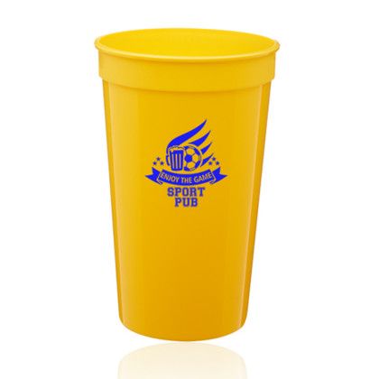 22 oz. Plastic Stadium Cups - Yellow