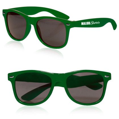 Custom Plastic Tahiti Glasses - Kelly Green