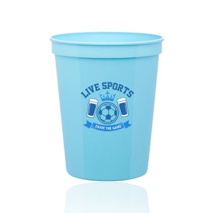 16 oz. Reusable Plastic Stadium Cups - Light Blue