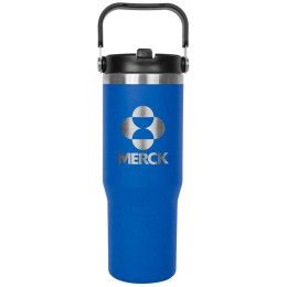 Custom 30oz. Stainless Steel Insulated Mug with Handle - Blue