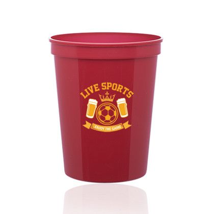 16 oz. Reusable Plastic Stadium Cups - Maroon