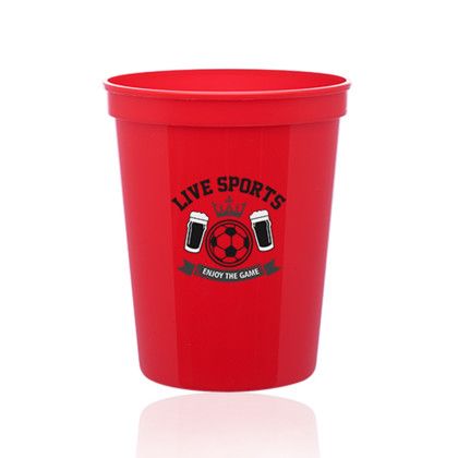 16 oz. Reusable Plastic Stadium Cups - Red