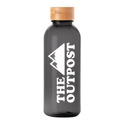 Custom Access rPET Bottle W Bamboo Lid 20 oz - Gray