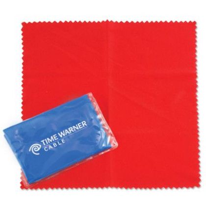 Custom Microfiber Cleaning Wipe - Red