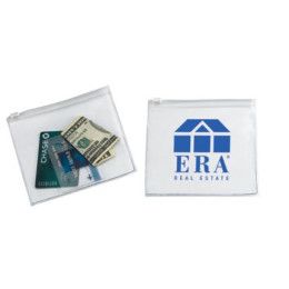 Logo Printed Vinyl Pouch with Plastic Closure