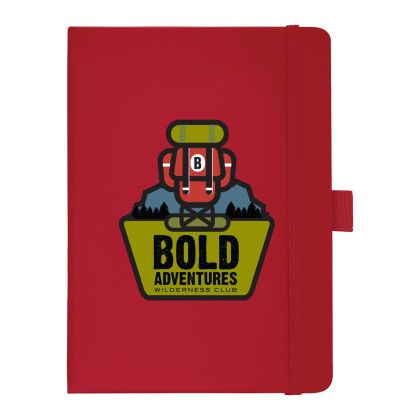 Custom 5"W x 7"H FSC Mix Vienna Hard Bound JournalBook - Red Custom 5"W x 7"H FSC Mix Vienna Hard Bound JournalBook - Red