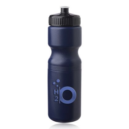 28 oz. Push Cap Plastic Water Bottles  - Navy Blue