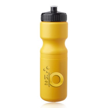 28 oz. Push Cap Plastic Water Bottles  - Yellow