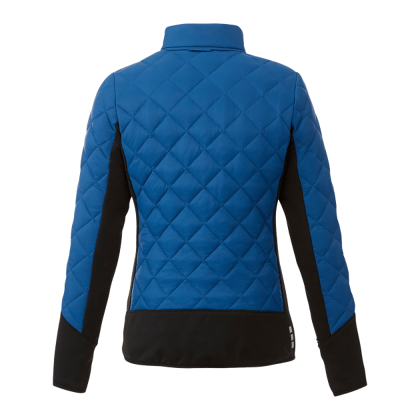 Custom Women's Rougemont Hybrid Insulated Diamond Quilted Puffer Jacket - Invictus/Black Back