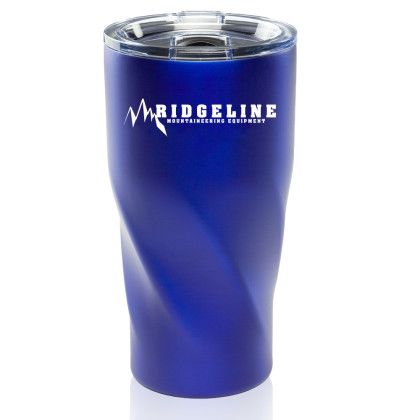 20 oz. Wavey Mavey Vacuum Travel Mugs - Blue