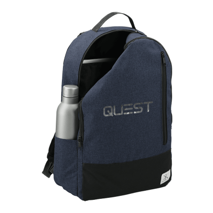 Custom Grayley 15 Inch Laptop Backpack - Navy