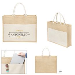 Custom Julia Jute Tote Bag