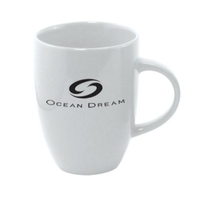 Custom 10 oz Ceramic Coffee Mug - White