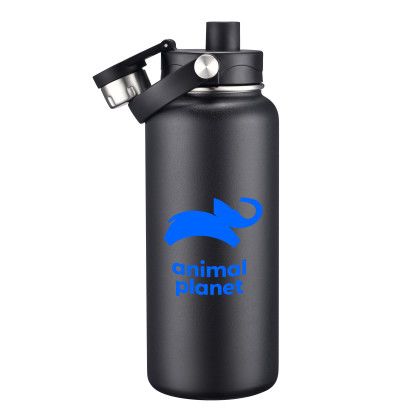 Custom 34 oz. Stainless Steel Water Bottle - Black