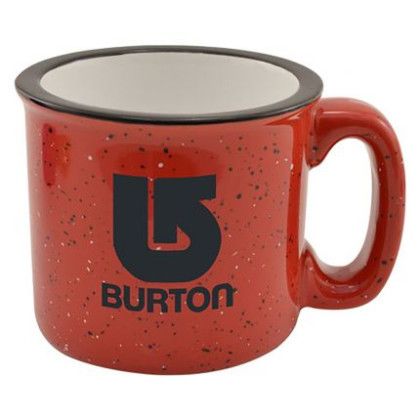 Custom Camping Mug 15oz - White with Red