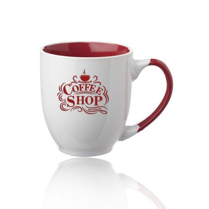 16 oz. Miami Two-Tone Personalized Bistro Mugs - Red