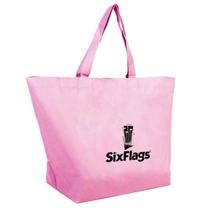 Custom Eco Non-Woven Shopping Tote - Pink Custom Eco Non-Woven Shopping Tote - Pink