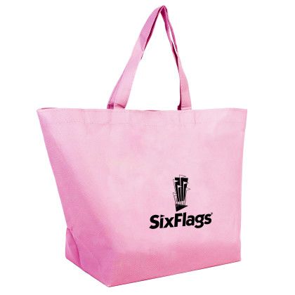 Custom Eco Non-Woven Shopping Tote - Pink