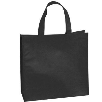 Custom Textured Non Woven Tote Bag - Black