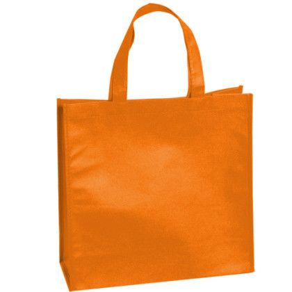 Custom Textured Non Woven Tote Bag - Orange