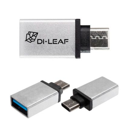 Custom USB-A to Type-C Adapter - Metallic Silver