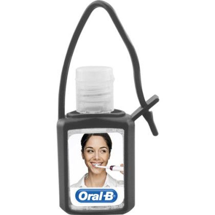 Custom 5 oz. Hand Sanitizer Gel in Silicone Case - Black