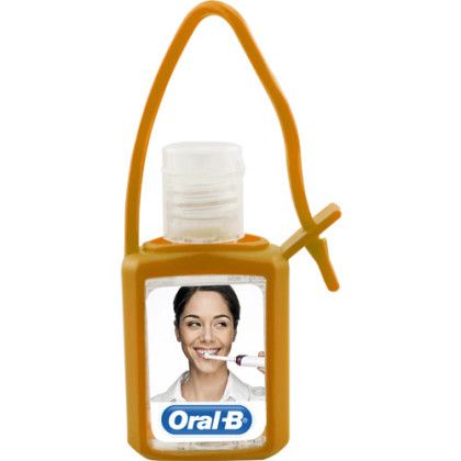 Custom 5 oz. Hand Sanitizer Gel in Silicone Case - Orange