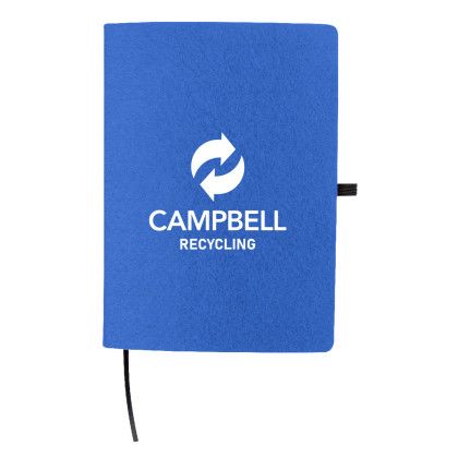 Custom Book Club Rpet Felt Notebook - Royal Blue