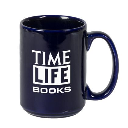 Custom 15 oz Ceramic Coffee Mug  - Navy