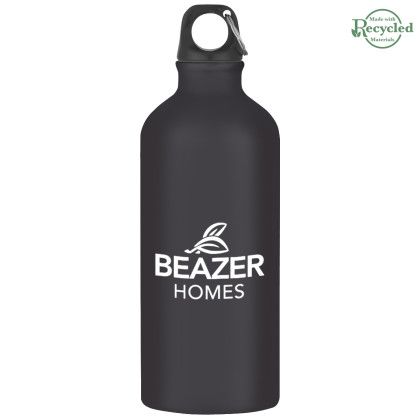 Aluminum Bike Bottle - 20 Oz - Screen Printed - Black