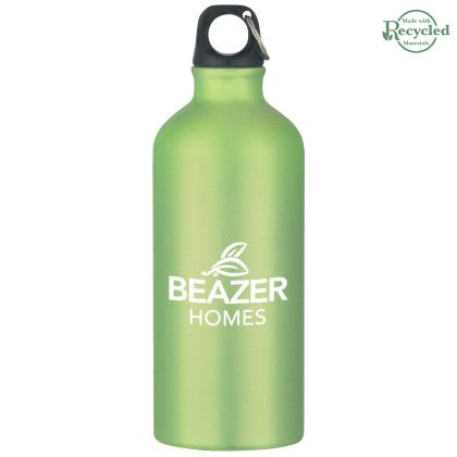 Aluminum Bike Bottle - 20 Oz - Screen Printed - Metallic Green