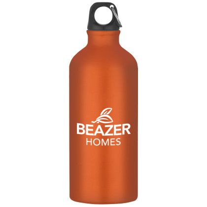 Aluminum Bike Bottle - 20 Oz - Screen Printed - Metallic Orange