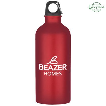 Aluminum Bike Bottle - 20 Oz - Screen Printed - Metallic Red