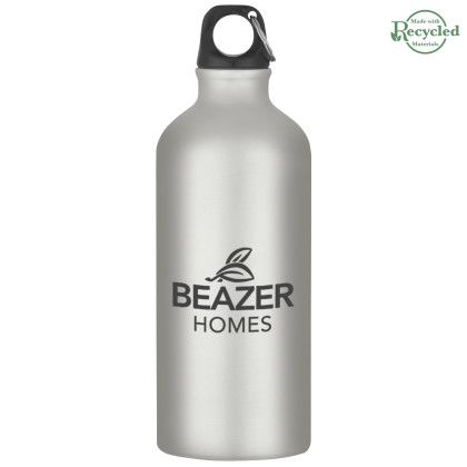 Aluminum Bike Bottle - 20 Oz - Screen Printed - Silver