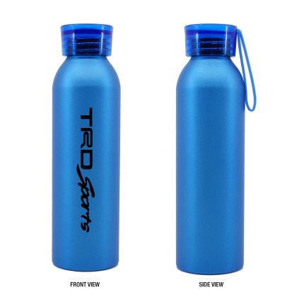 Custom 20 oz. Aluminum Bottle with Silicone Carrying Strap - Teal