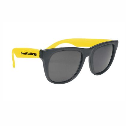 Custom Sunglasses (Black Frame) - Yellow