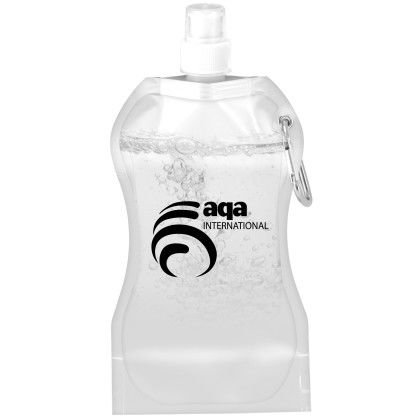 Custom Wave Collapsible Water Bottle - Clear