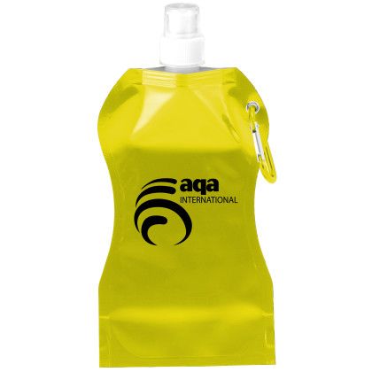 Custom Wave Collapsible Water Bottle - Yellow