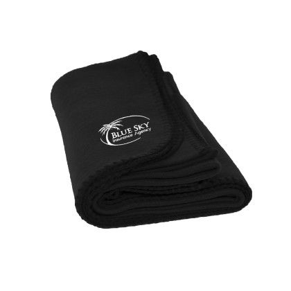 Custom Promo Fleece Blanket - Black