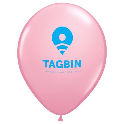 Custom 11" Qualatex Round Standard Color Latex Balloon - Pink