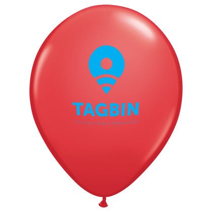 Custom 11" Qualatex Round Standard Color Latex Balloon - Red